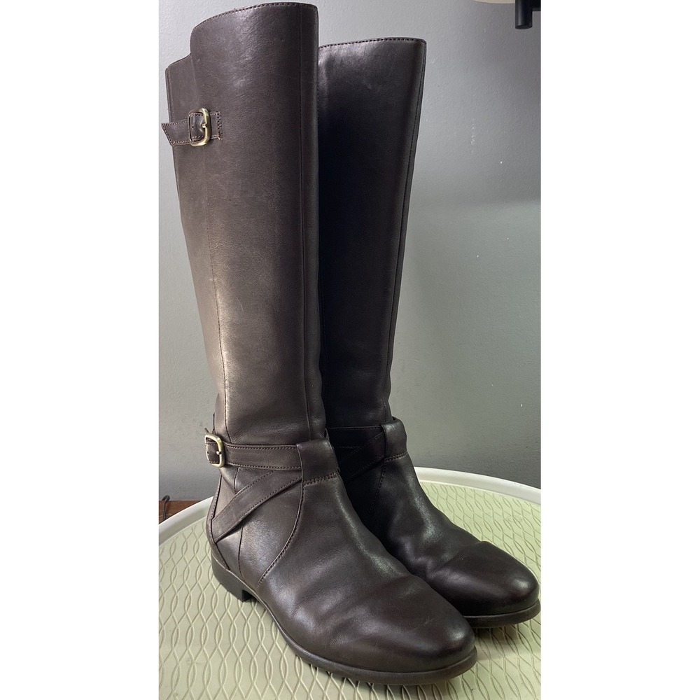 UGG Beryl Brown Women Leather 16" Tall Knee Hi Equestrian Riding Cowgirl Boots 8